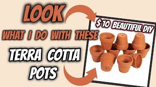 LOOK what I do with these TERRA COTTA POTS |  BEAUTIFUL $10 DIY