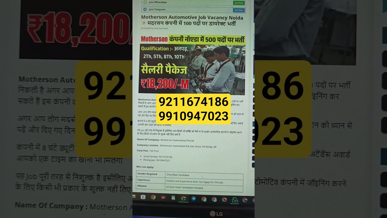 Motherson company job in noida ☘️ noida job vacancy 📣 jobs in noifa