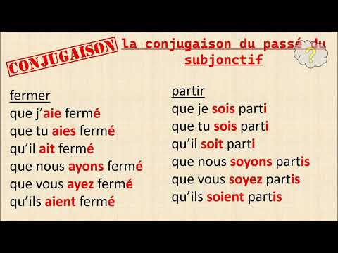 Comment conjuguer un verbe au passé du subjonctif