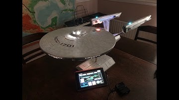 Star Trek USS Enterprise Refit 1/350 Model Startup Sequence with lights and sound #startrekmodels