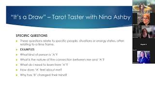 And it&#39;s a Draw - Tarot taster session with Nina Ashby