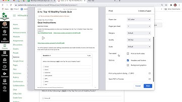 Printing a Canvas "Classic" Quiz
