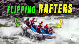 Rafters Flip into a River after Failing to Hold On