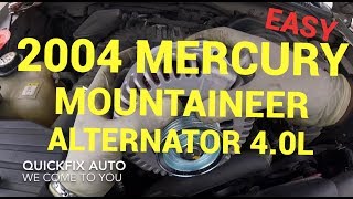 2004 Mercury Mountaineer alternator replacement 4.0 L