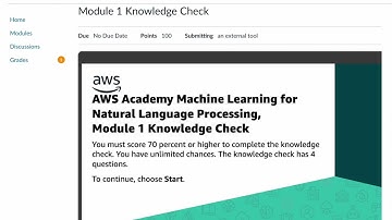 AWS Academy Machine Learning for Natural Language Processing - Module 1 Knowledge Check
