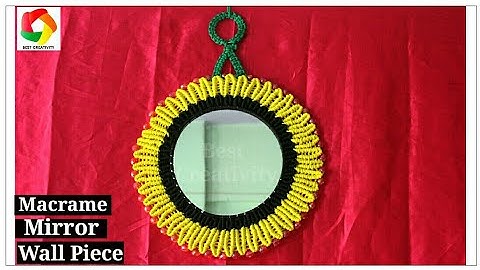 DIY Handmade Sunflower Macrame Mirror wall piece|Design#6|How to make Easy macrame Mirror Hanging HD