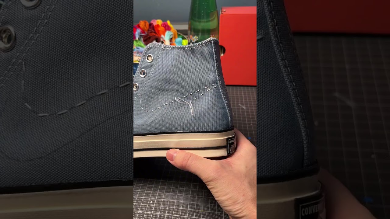 I Embroidered a Nike Swoosh on Converse 🔥 | Custom Converse Sneaker # 