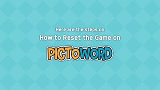 Pictoword iOS Tutorial - How to Reset the Game? screenshot 3