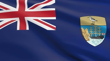 Flag of Saint Helena waving in the wind - Flag animation - Motion background - 4K UHD