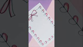 Simple Aesthetic Border Design Idea 🎀 #art #drawing #frontpage #borderdesignsforproject
