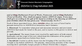 2025/Oct 3, Chag HaSukkot 2025