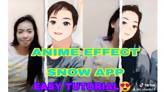 Anime effect | TIKTOK TUTORIAL | SNOW APP | HOW TO EDIT CARTOON ON TIK TOK | EASY TUTORIAL screenshot 3