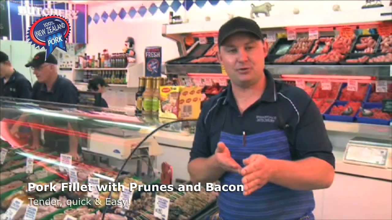 Butcher's pick - 100% NZ pork fillet with prunes and 100% NZ bacon