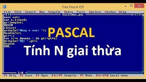 Hướng dẫn viêt chương trình tính N giai thừa bằng Pascal (Basic pascal programming - N factoria)l