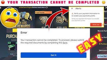 Fixing Bgmi Uc Purchase Error | Your Transaction Can