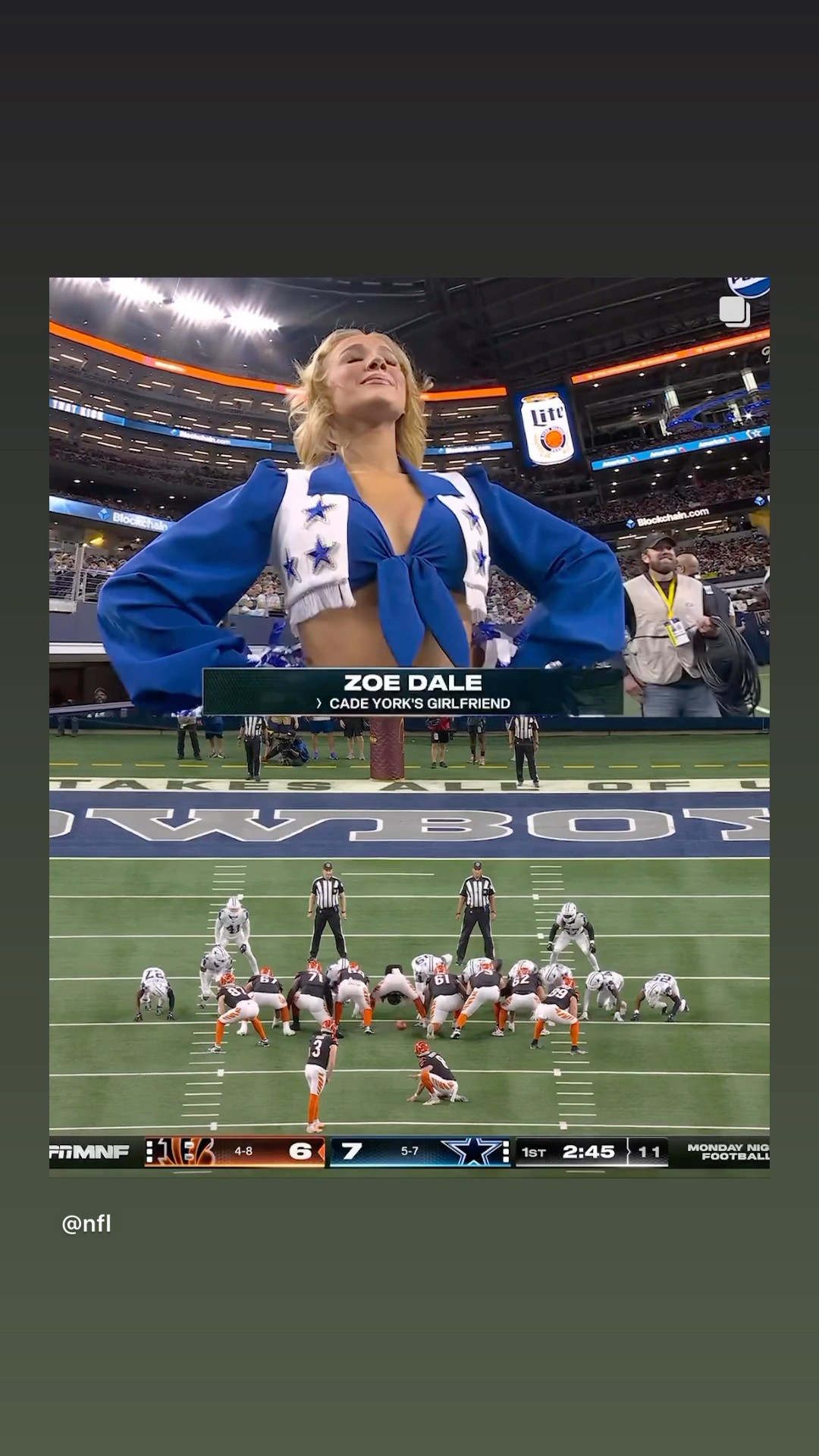 When he finally gets a job #hoodnews #zoedale #cadeyork #bengals #dallascowboys #kick #employed #xo