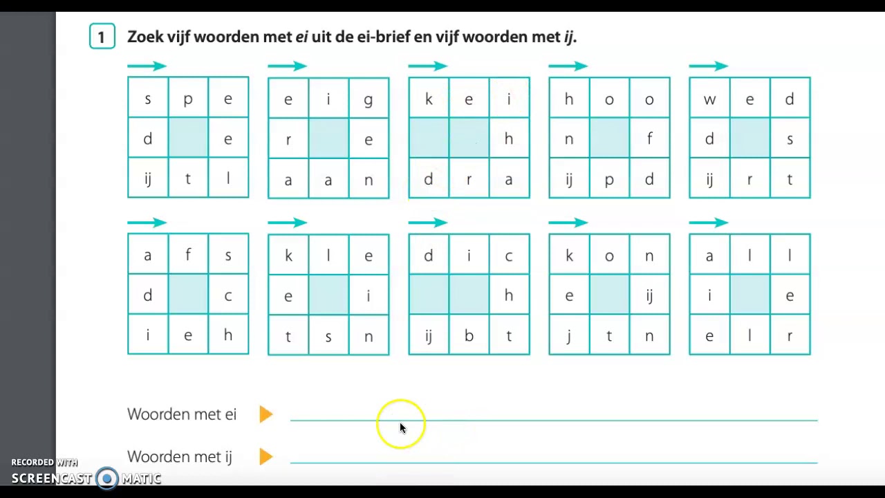 Woorden met ei of ij - YouTube