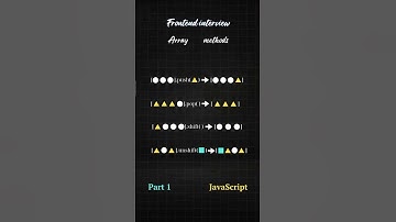 "JS Array Methods: Push, Pop, Shift, Unshift Explained! 🚀" #shorts #frontend #js #array