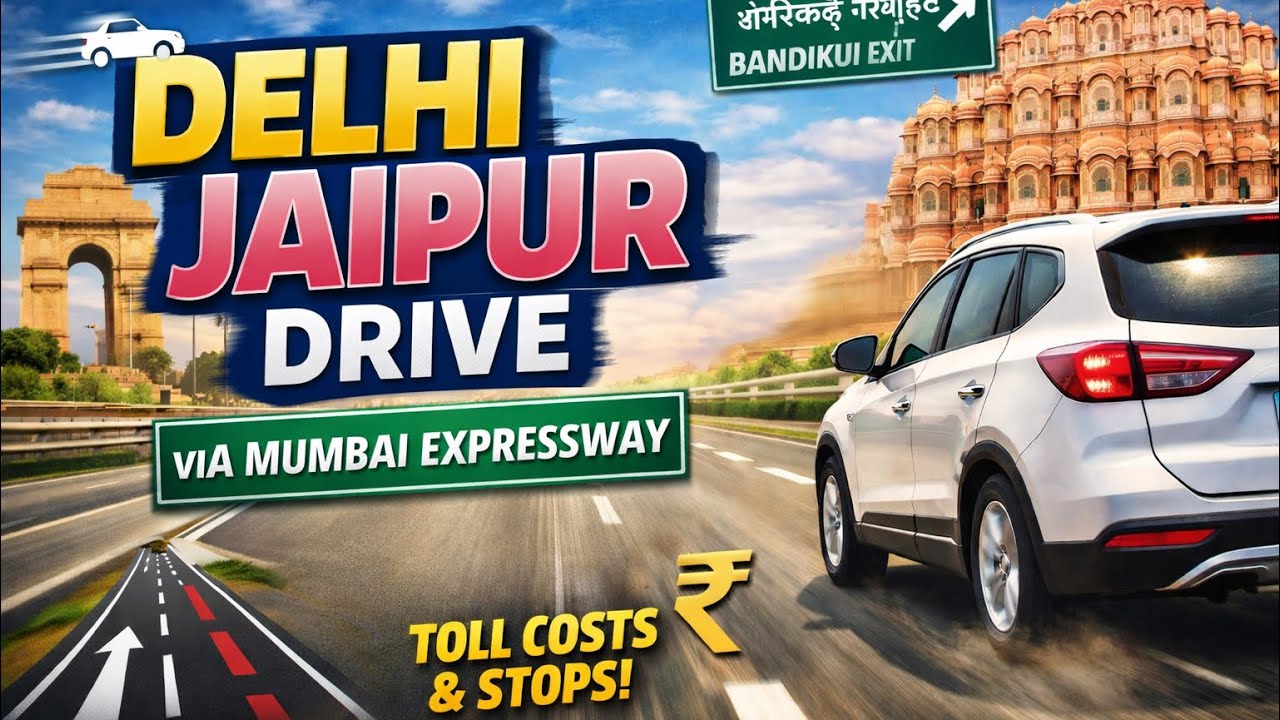 Delhi to Jaipur Drive 2026 | Full Car Road Trip via Delhi-Mumbai Expressway