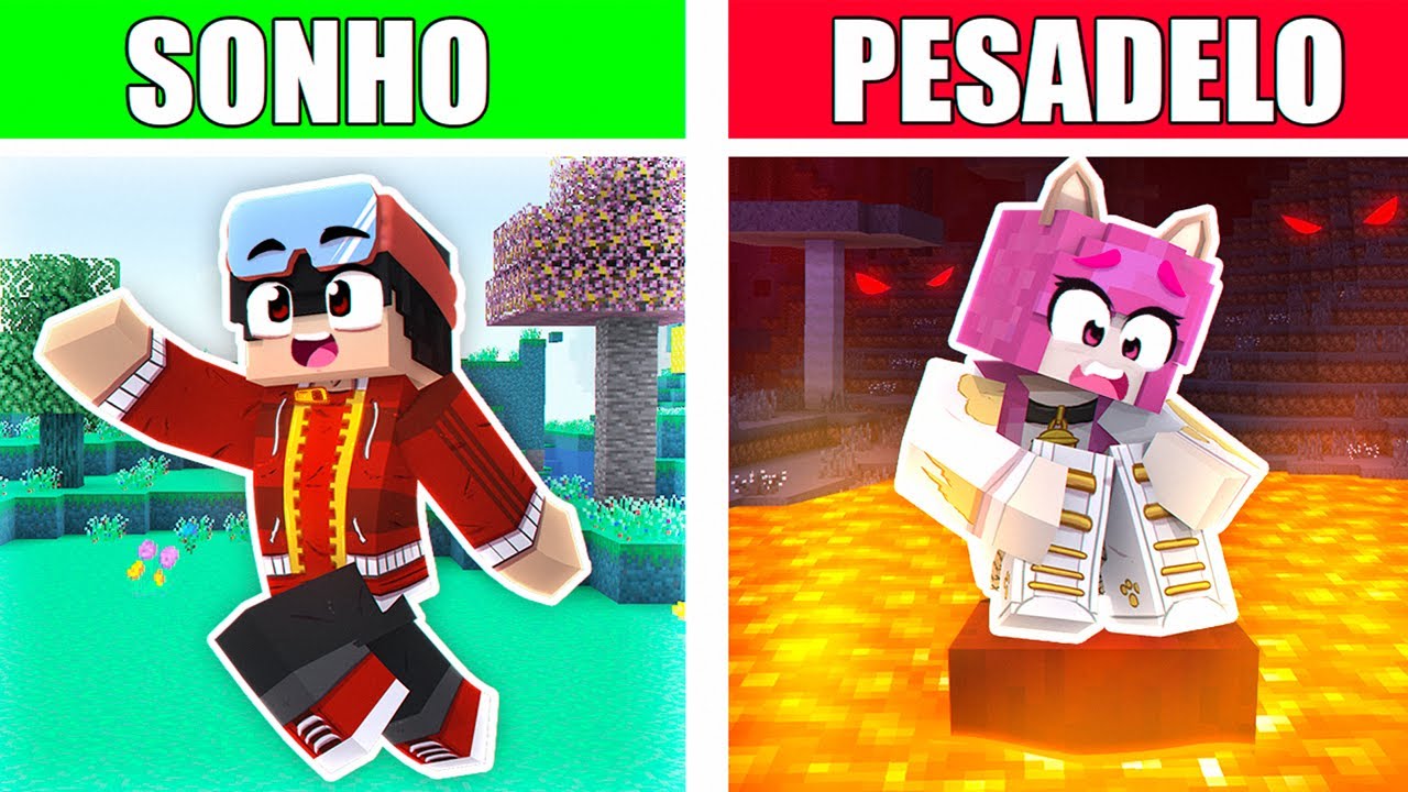 1 SONHO e 1 PESADELO no MINECRAFT