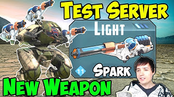 War Robots Test Server Gameplay New Weapon Spark, Exodus & Bulwark WR