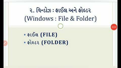 Std 6th Computer Ch. 2 Windows File & Folder ( Mohini Patel)