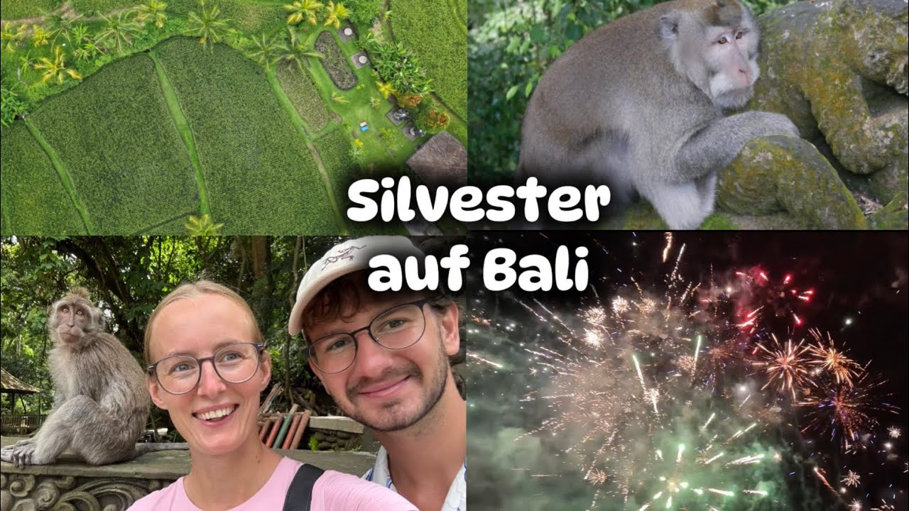 Reise-Vlog Teil 1 || Silvester auf Bali: Feuerwerke, Affen & Strände