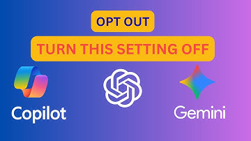 Disable AI Training Data: ChatGPT, Copilot & Gemini Settings