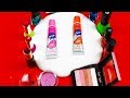MAKING GLOSSY SLIME WITH BALLOONS + MIXING MAKEUP INTO GLOSSY SLIME &amp; SATISFYING SLIME COLORING #9