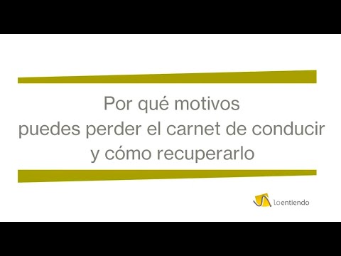 Vídeo: Com Recuperar El Permís De Conduir Perdut