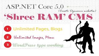 Shree RAM CMS - the World's First ASP.NET Core CMS Installation