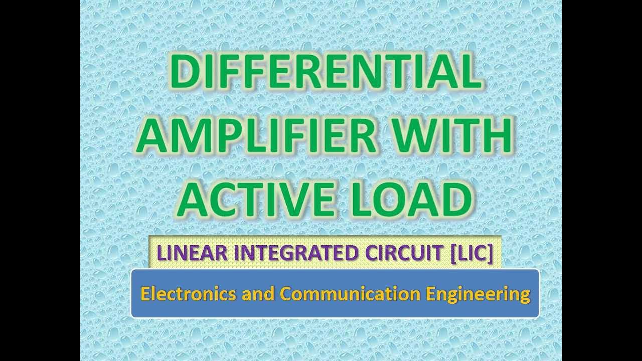 Differential Amplifier With Active Load - YouTube
