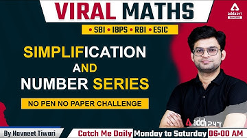 Simplification | Exclusive Number Series Viral Maths | By Navneet Tiwari #SBI #IBPS