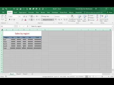 Basic Excel Unit 4.6  Adjust Row Height and Column Width 2017