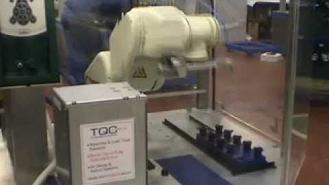 TQC Kawasaki FS03 robot and leak test cell