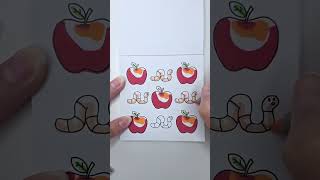 Worms and Apples 🍎 🍏 Patterns Tiny Coloring Book