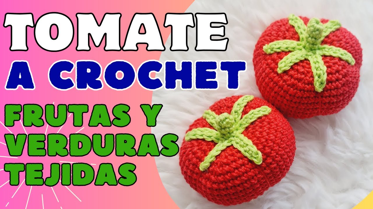 TOMATE amigurumi tejido a CROCHET tutorial paso a paso | como tejer frutas y verduras a crochet