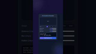 Neumorphism Soft UI Generator in JavaScript & Tailwind CSS | #Shorts