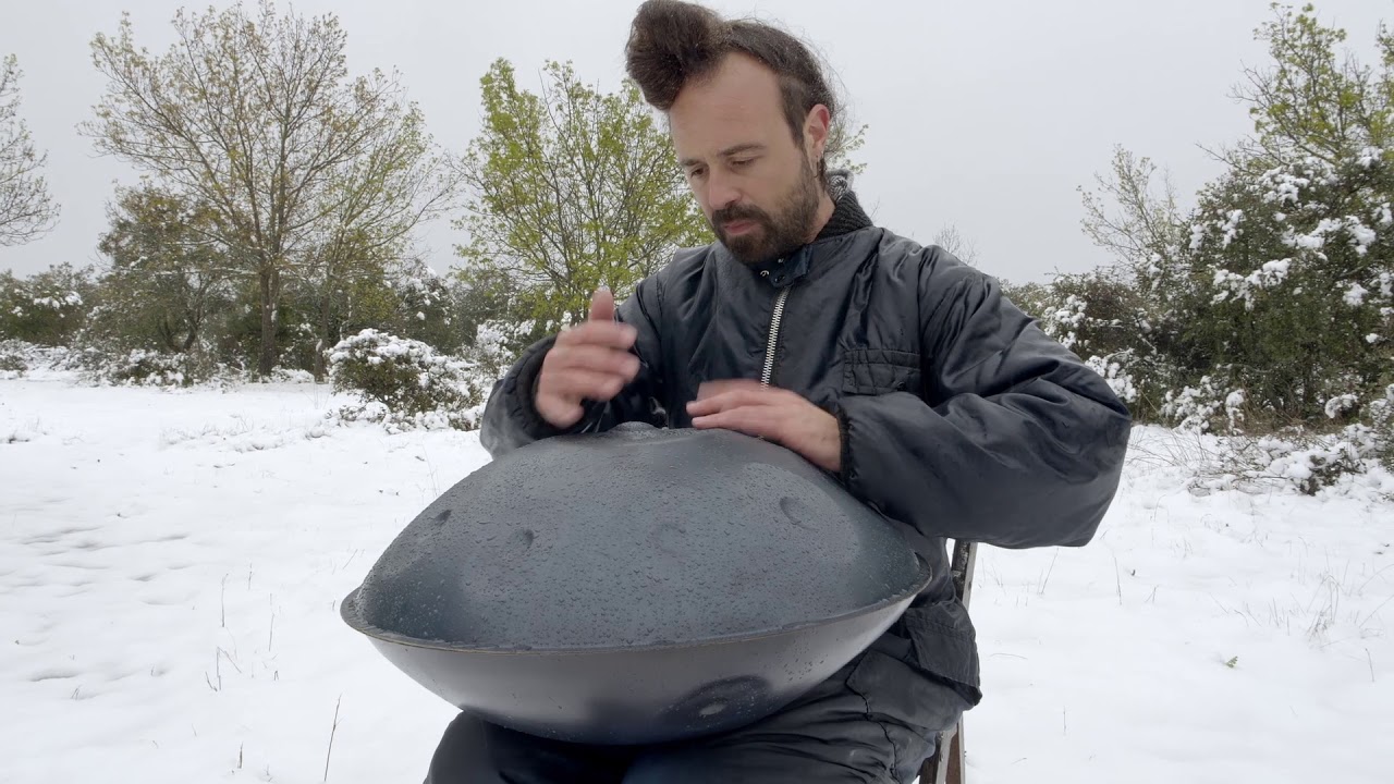 Handpan in the snow_ Miguel Hiroshi