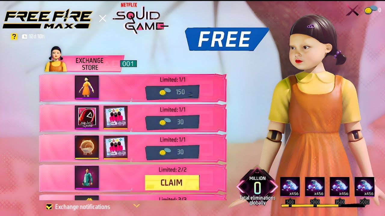SQUID GAME EVENT 😈 HOW TO COMPLETE ⁉️ CLAIM ✅ SQUID GAME DOLL BUNDLE 🤯 FF x SQUID GAME 🤑 FREE FIRE 🔥
