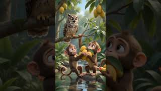 miki monkey story. miki banor golpo. kids story. moral story. greed story winged kiwi #littlemonkey
