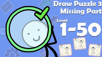 Draw Puzzle 3: missing part | Level 1 - 50 Solved | By Weegoon | Gameplay Adnriod/ios HD