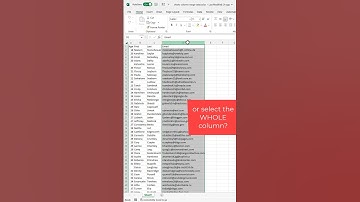 Select Table Column Range with Blank Cells - Excel #Shorts