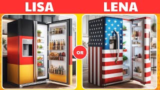 Lisa or Lena 🥰😭 | Refrigerator Edition | #lisaorlena #lisaandlena #lisa #lena