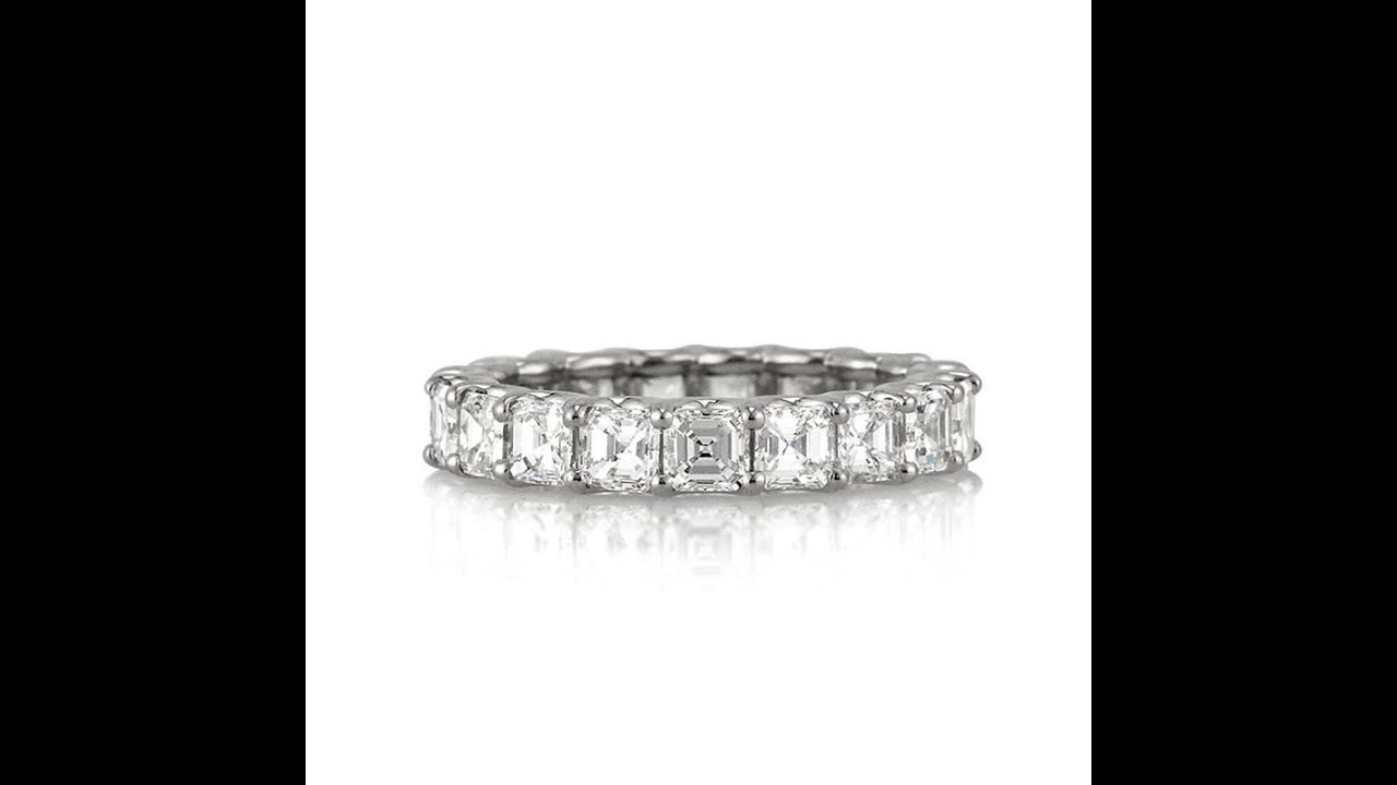 3.85ct Asscher Cut Diamond Eternity Band-Mark Broumand