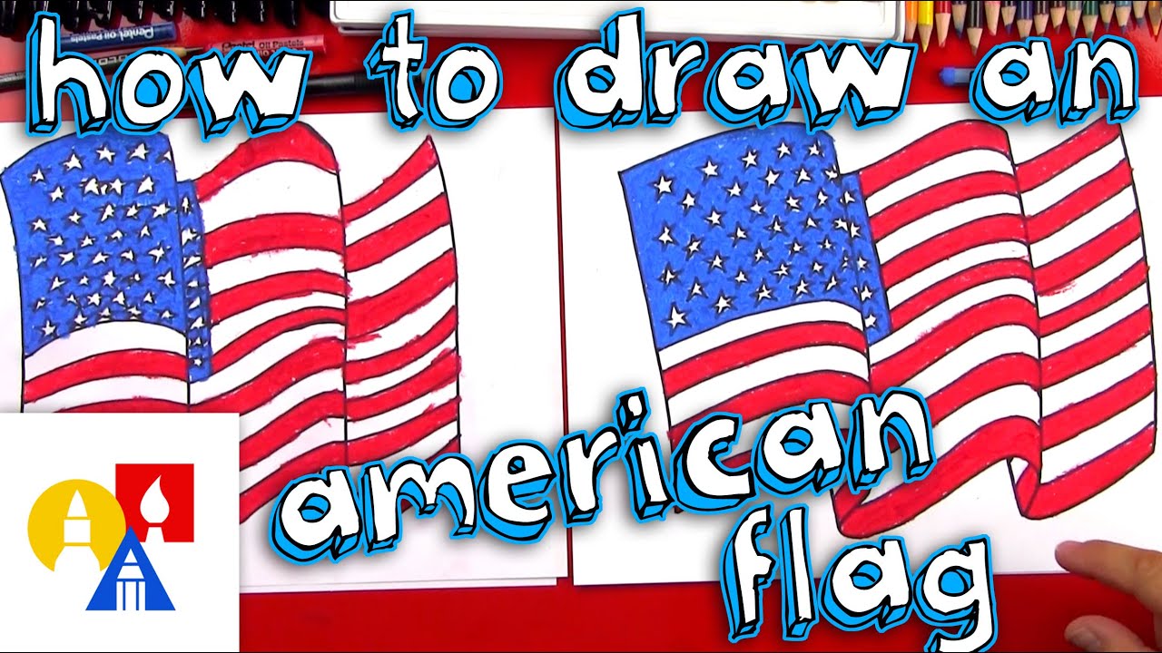 Cartoon Drawings Or Sketches Of The America Flag 