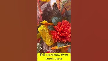 Fall scarecrow wreath and garland | diy front porch fall decor | diy fall scarecrow wreath
