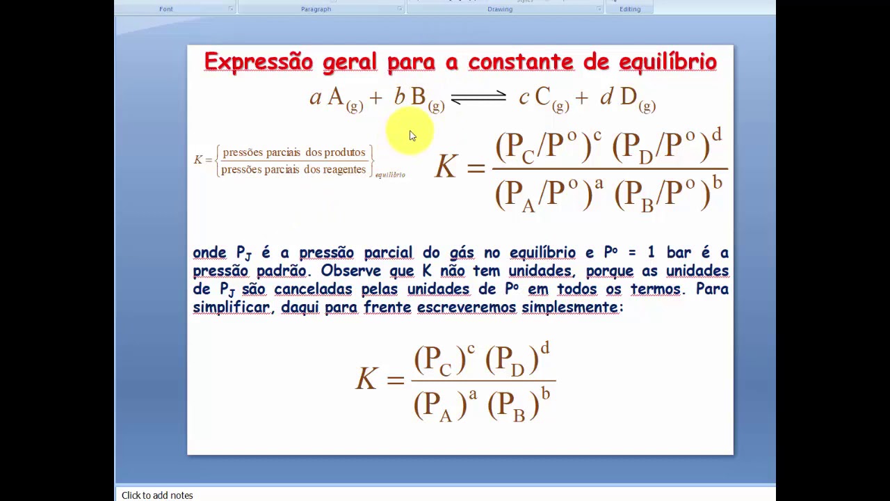 Equilíbrio Químico  (Aula 01)
