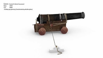 3D Cannon created in 3ds Max