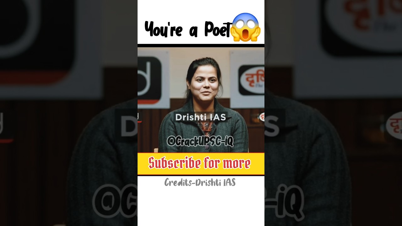 You're a Poet😳🔥 | UPSC Topper | UPSC Interview | UPSC motivation | @CrackUPSC-IQ #upsc #ias #ips